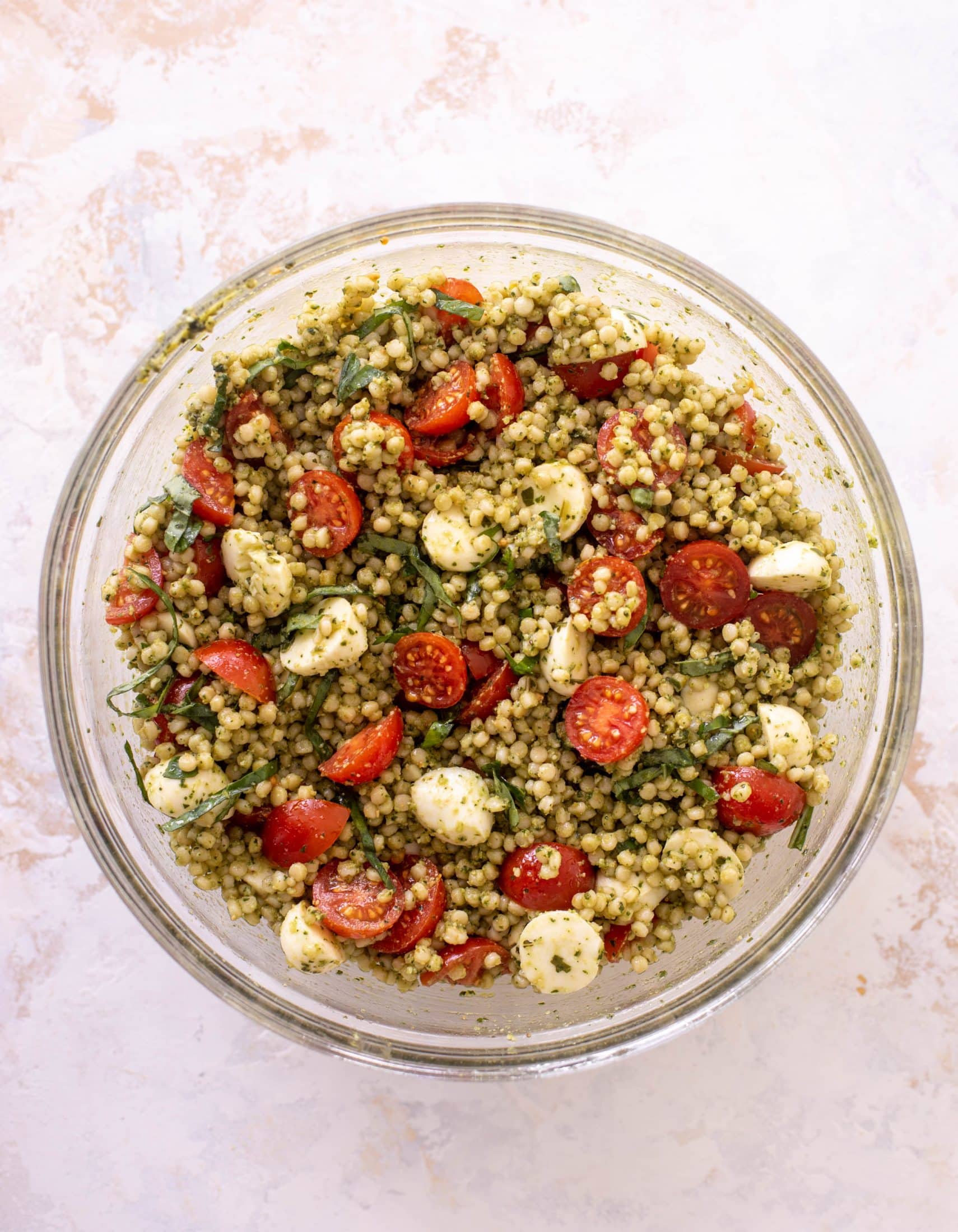 easy caprese couscous