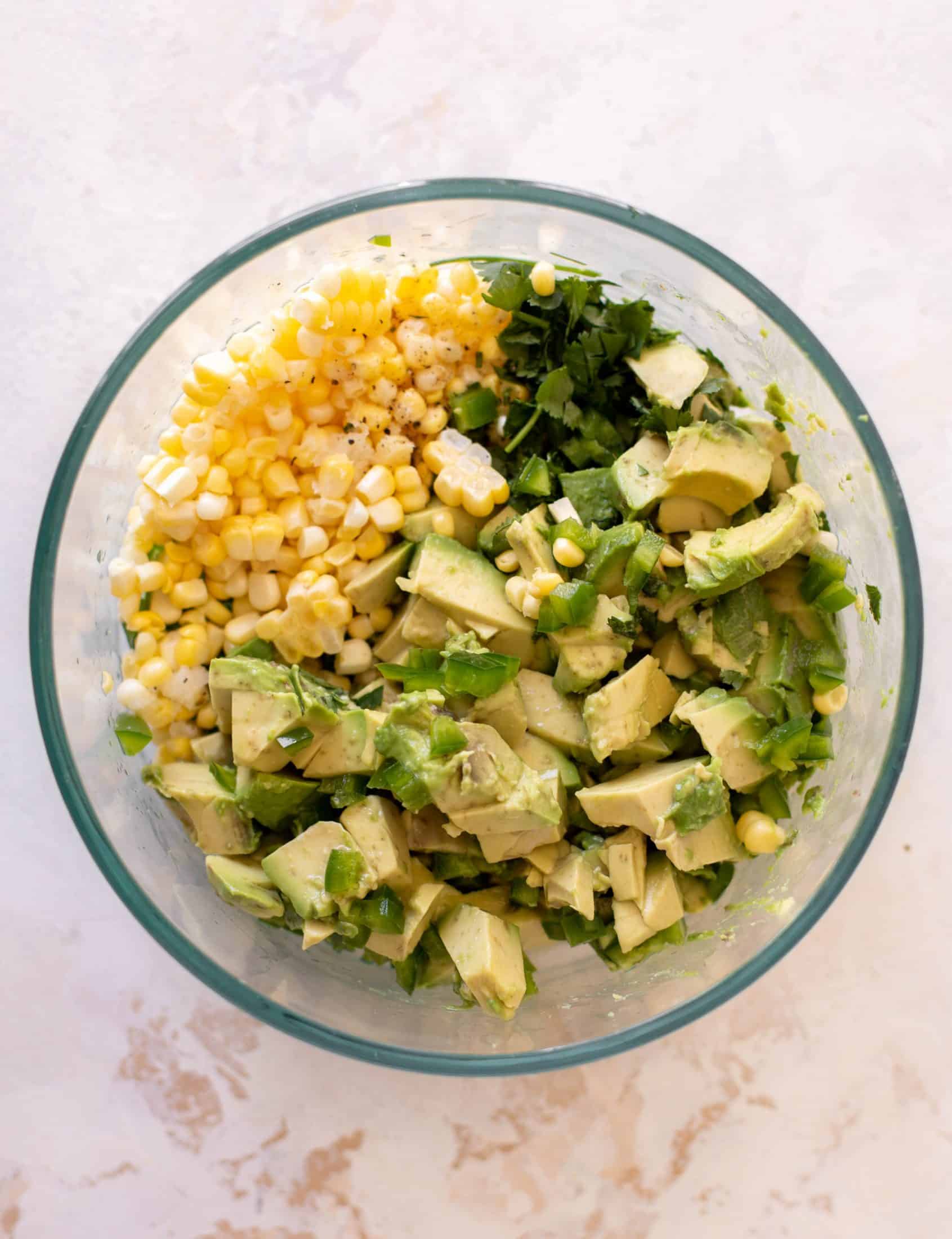 grilled salmon with avocado corn salsa